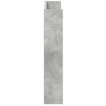 Scarpiera a Muro Grigio Cemento 80x18x90cm in Legno Multistrato