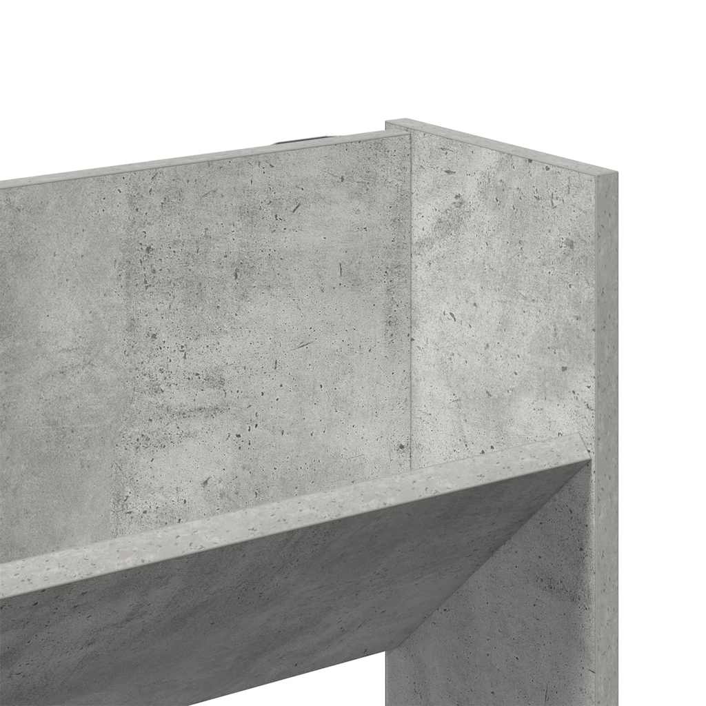 Scarpiera a Muro Grigio Cemento 80x18x90cm in Legno Multistrato