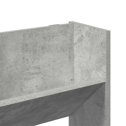 Scarpiera a Muro Grigio Cemento 80x18x90cm in Legno Multistrato