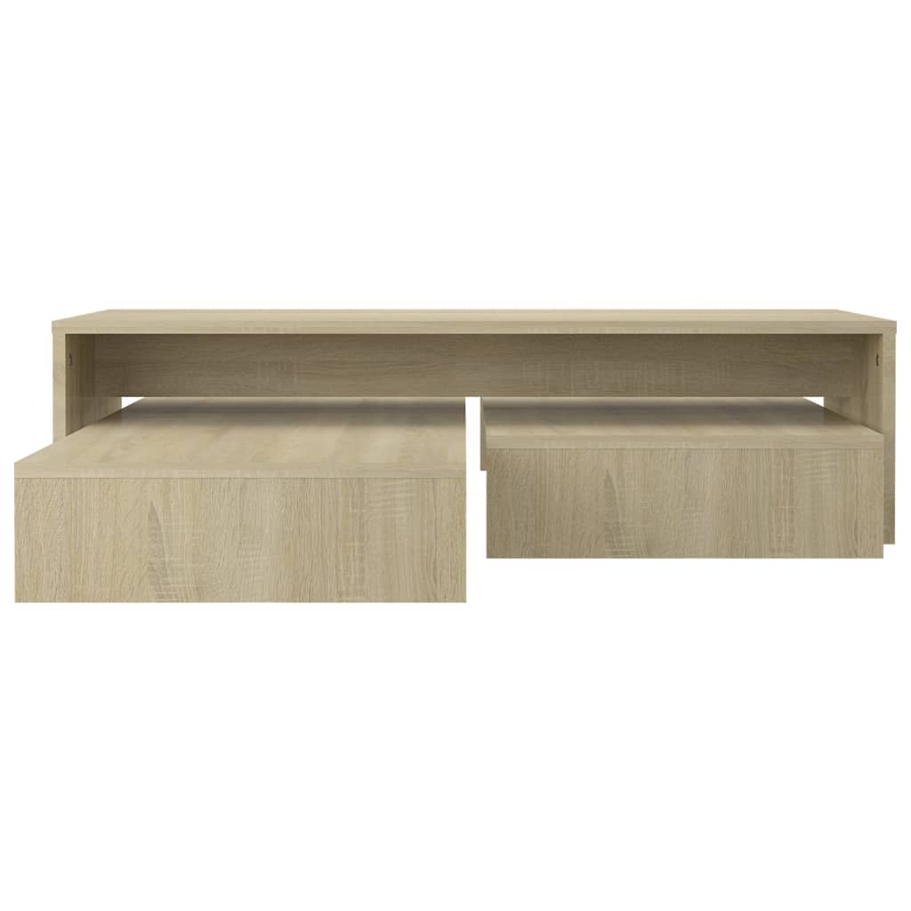 Set Tavolini Estraibili Rovere Sonoma 100x100x26,5 Multistrato | homemem39