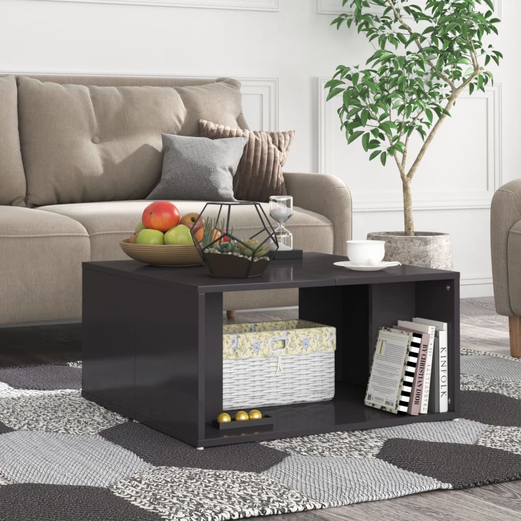 Tavolini Salotto 4pz Grigio Lucido 33x33x33cm Legno Multistrato | homemem39