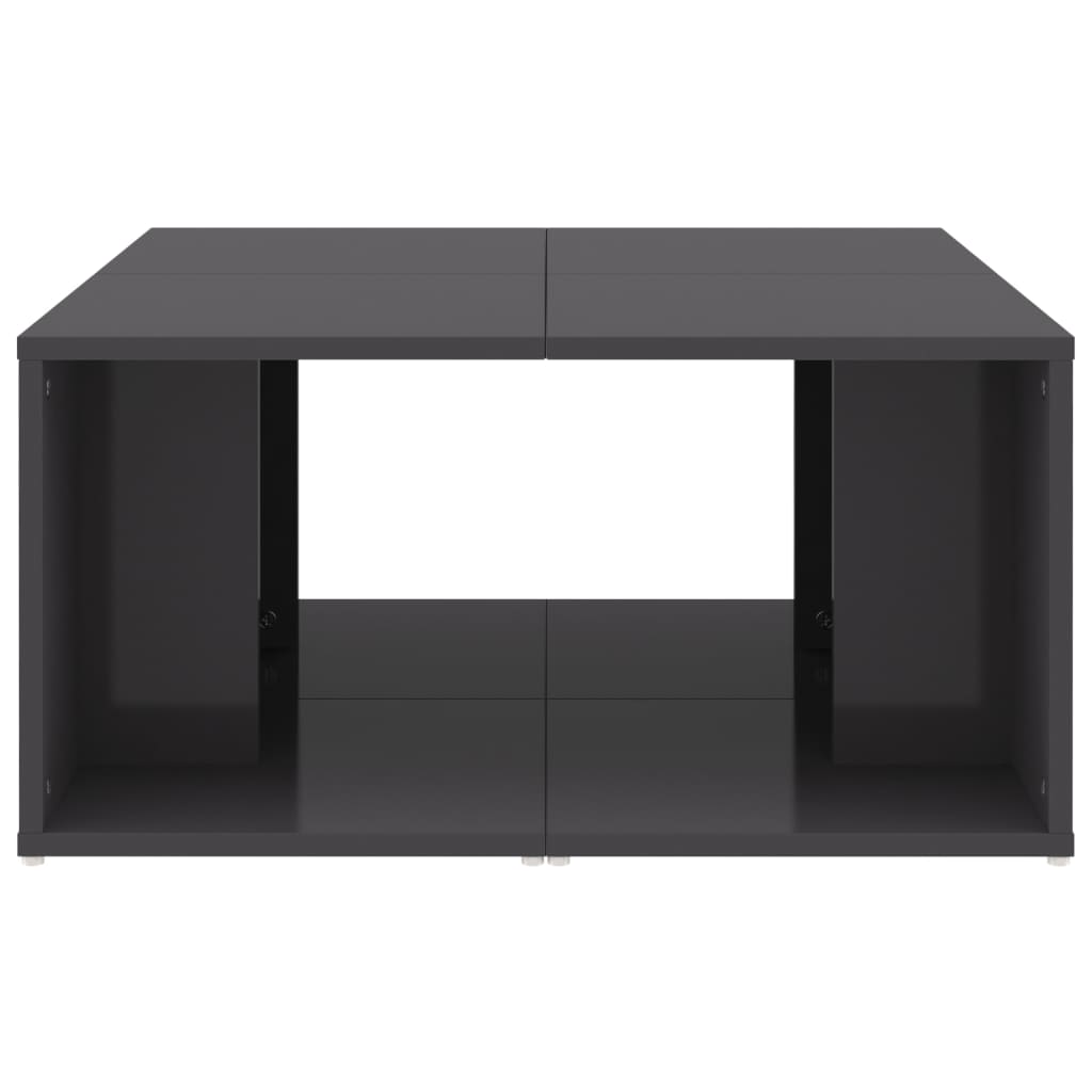 Tavolini Salotto 4pz Grigio Lucido 33x33x33cm Legno Multistrato | homemem39