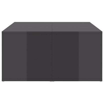 Tavolini Salotto 4pz Grigio Lucido 33x33x33cm Legno Multistrato