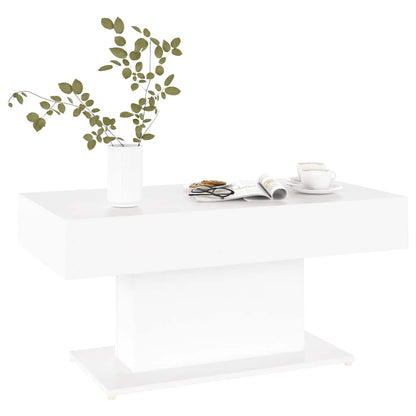 Tavolino da Salotto Bianco 96x50x45 cm in Legno Multistrato | homemem39