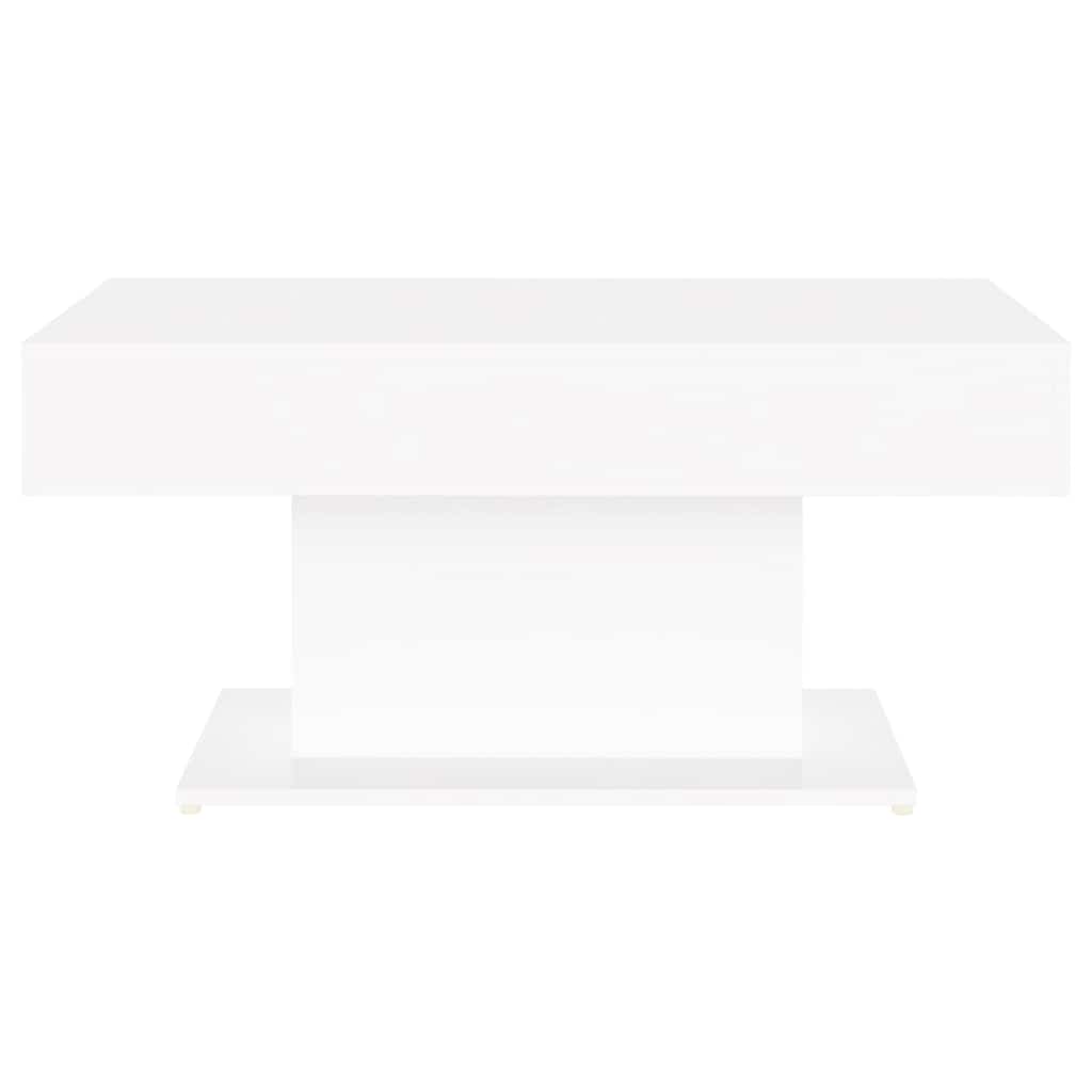 Tavolino da Salotto Bianco 96x50x45 cm in Legno Multistrato