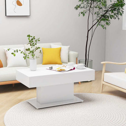 Tavolino da Salotto Bianco 96x50x45 cm in Legno Multistrato | homemem39