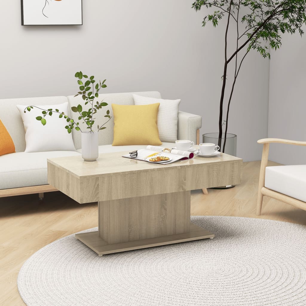 Tavolino da Salotto Rovere Sonoma 96x50x45cm Legno Multistrato | homemem39