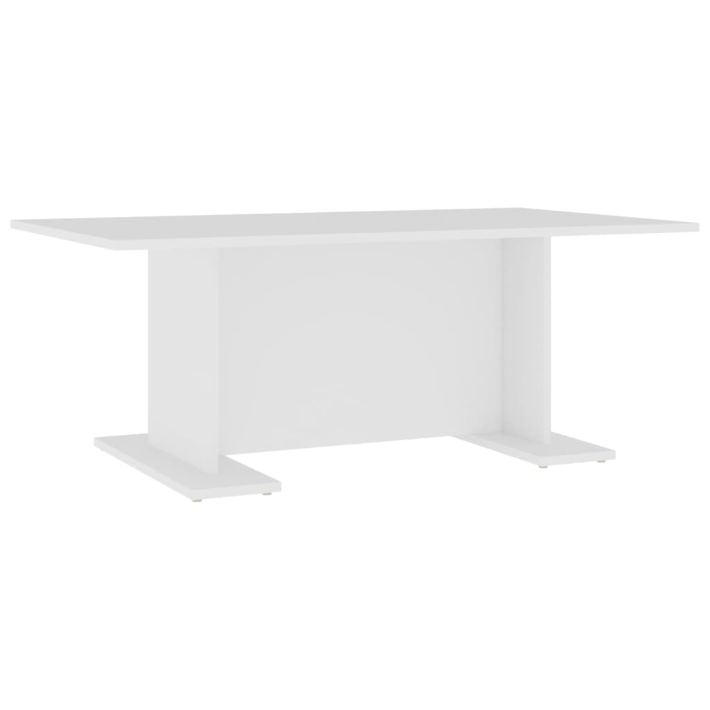 Tavolino da Salotto Bianco 103,5x60x40 cm in Legno Multistrato | homemem39