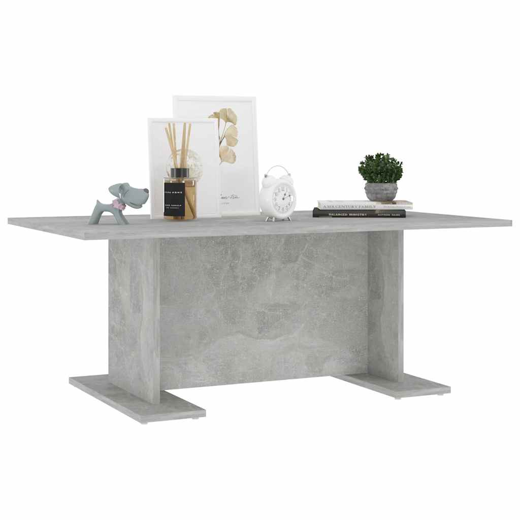 Tavolino Salotto Grigio Cemento 103,5x60x40cm Legno Multistrato