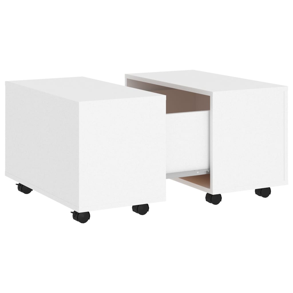 Tavolino da Salotto Bianco 60x60x38 cm in Legno Multistrato | homemem39