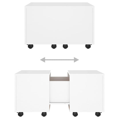 Tavolino da Salotto Bianco 60x60x38 cm in Legno Multistrato | homemem39