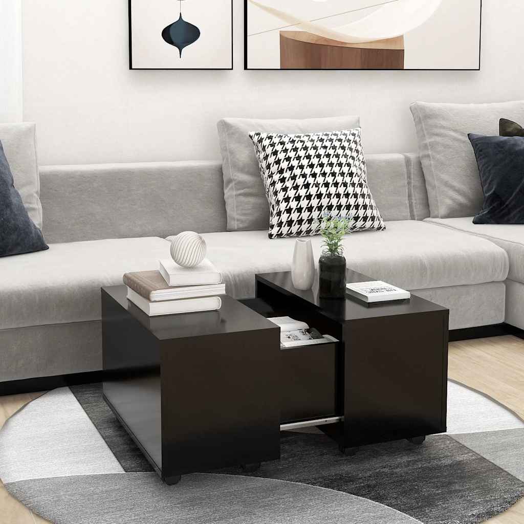 Tavolino da Salotto Nero 60x60x38 cm in Legno Multistrato | homemem39