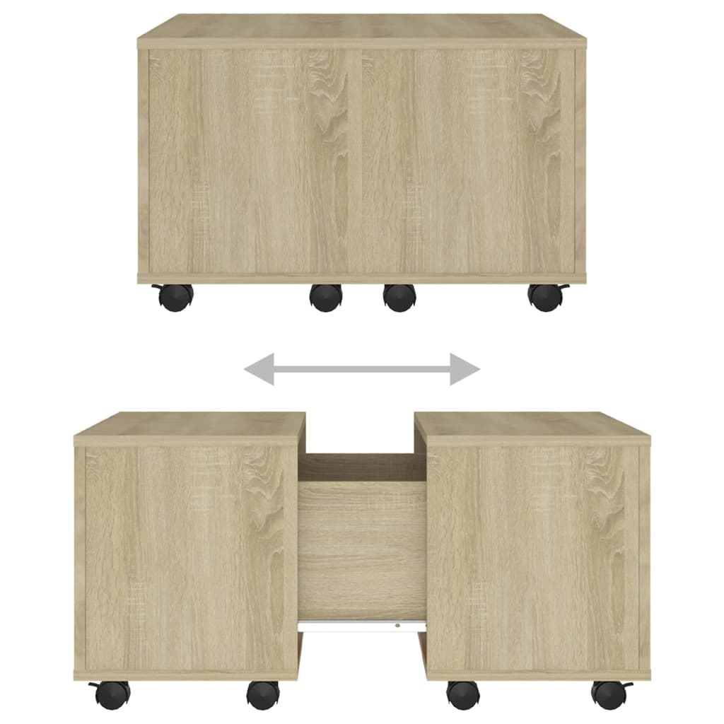 Tavolino da Salotto Rovere Sonoma 60x60x38 cm Legno Multistrato | homemem39