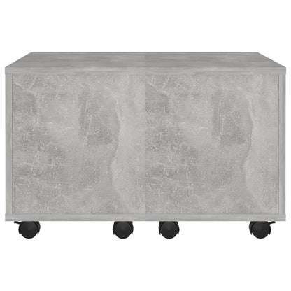 Tavolino da Salotto Grigio Cemento 60x60x38cm Legno Multistrato