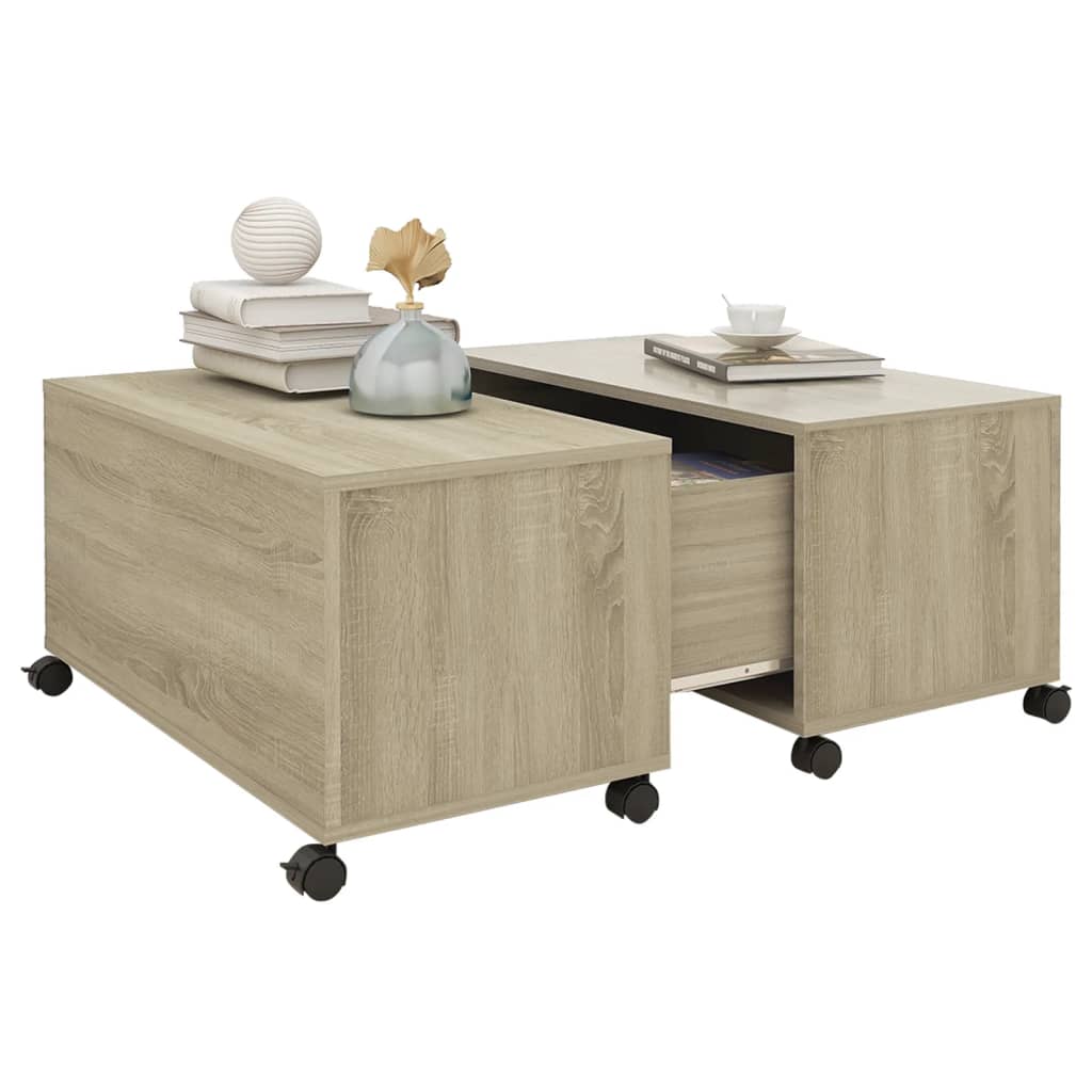 Tavolino da Salotto Rovere Sonoma 75x75x38 cm Legno Multistrato | homemem39