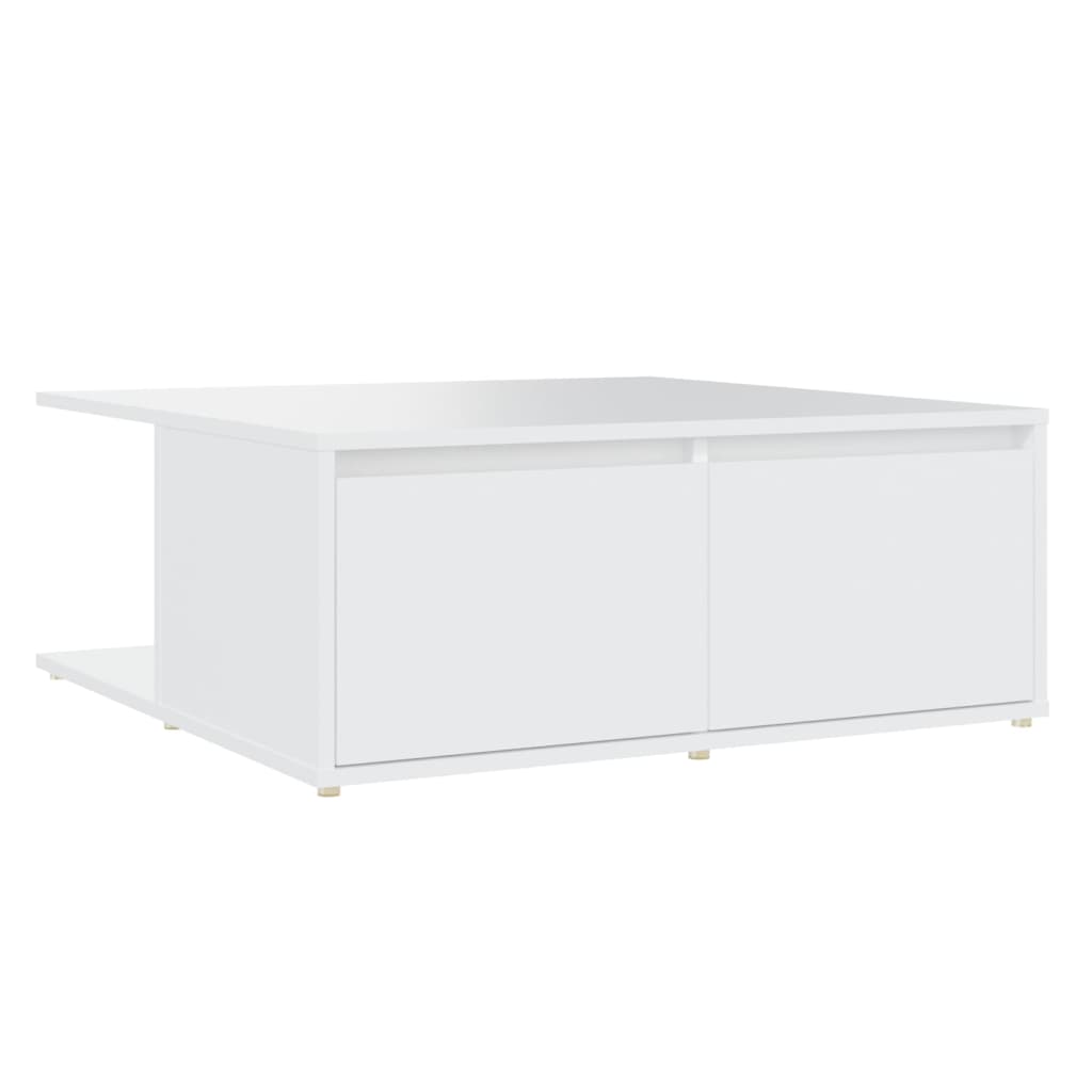 Tavolino da Salotto Bianco 80x80x31 cm in Legno Multistrato | homemem39