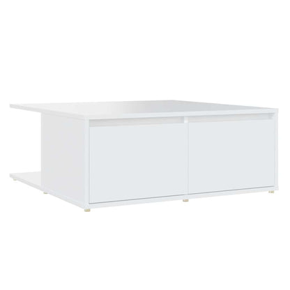 Tavolino da Salotto Bianco 80x80x31 cm in Legno Multistrato