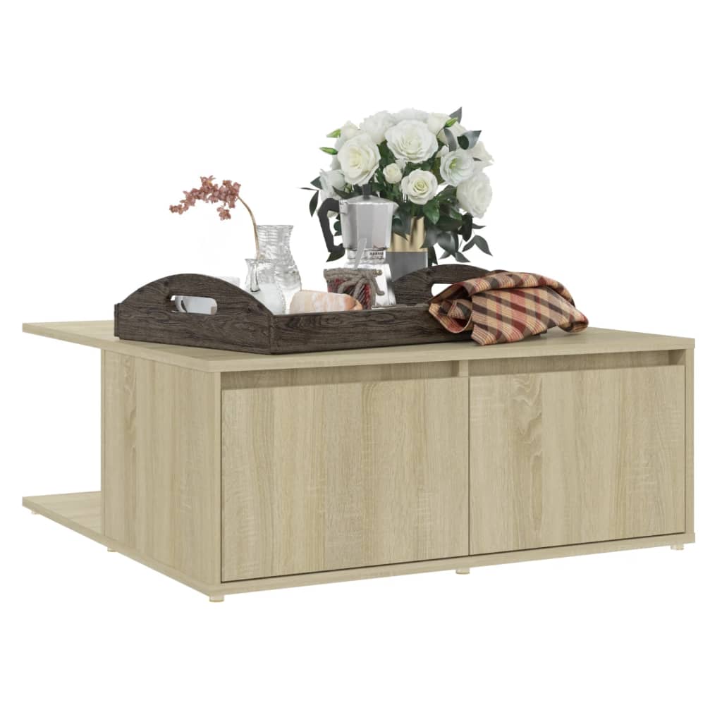 Tavolino da Salotto Rovere Sonoma 80x80x31 cm Legno Multistrato | homemem39