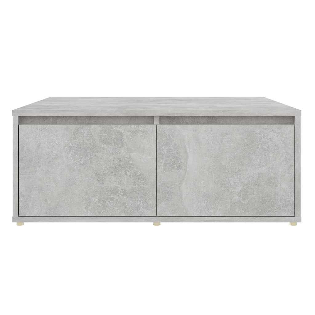 Tavolino da Salotto Grigio Cemento 80x80x31cm Legno Multistrato