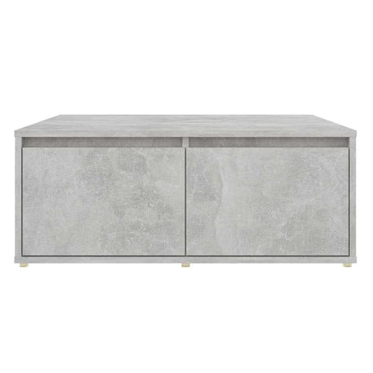 Tavolino da Salotto Grigio Cemento 80x80x31cm Legno Multistrato
