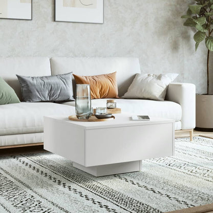 Tavolino da Salotto Bianco 60x60x31,5 cm in Legno Multistrato | homemem39