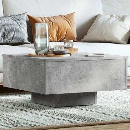 Tavolino da Salotto Grigio Cemento 60x60x31,5 Legno Multistrato | homemem39