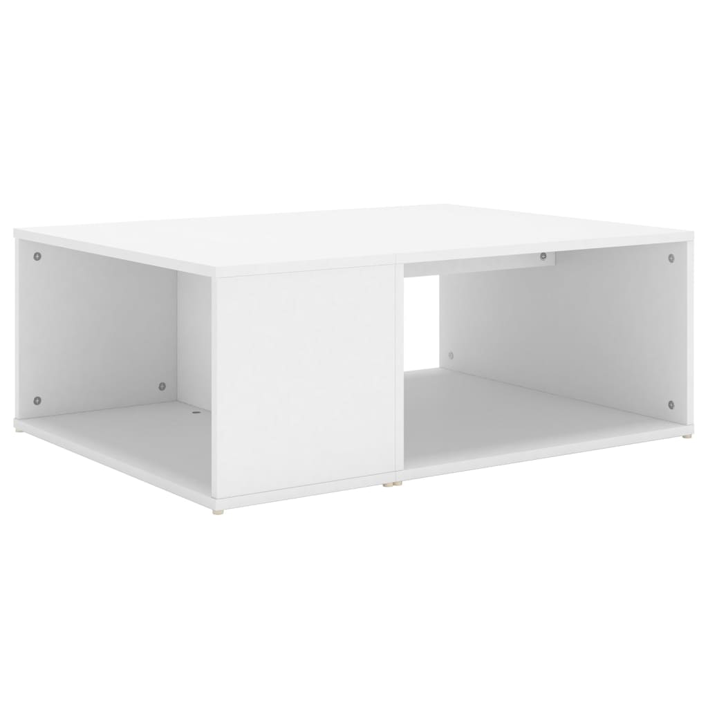 Tavolino da Salotto Bianco 90x67x33 cm in Legno Multistrato | homemem39