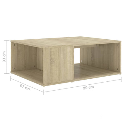 Tavolino da Salotto Rovere Sonoma 90x67x33 cm Legno Multistrato | homemem39