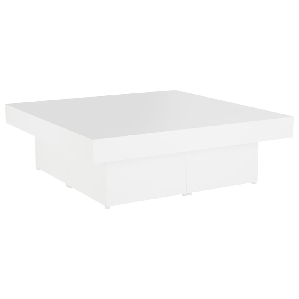Tavolino da Salotto Bianco 90x90x28 cm in Legno Multistrato | homemem39