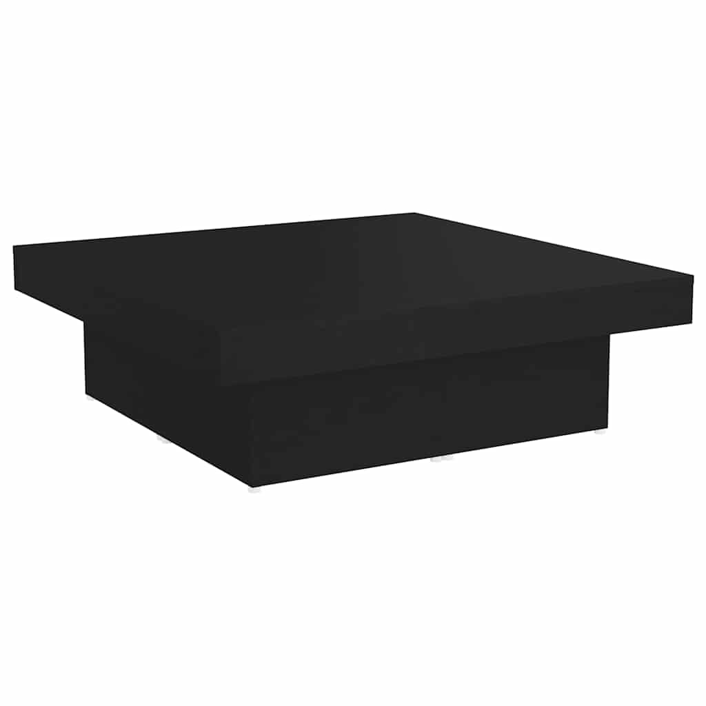 Tavolino da Salotto Nero 90x90x28 cm in Legno Multistrato | homemem39