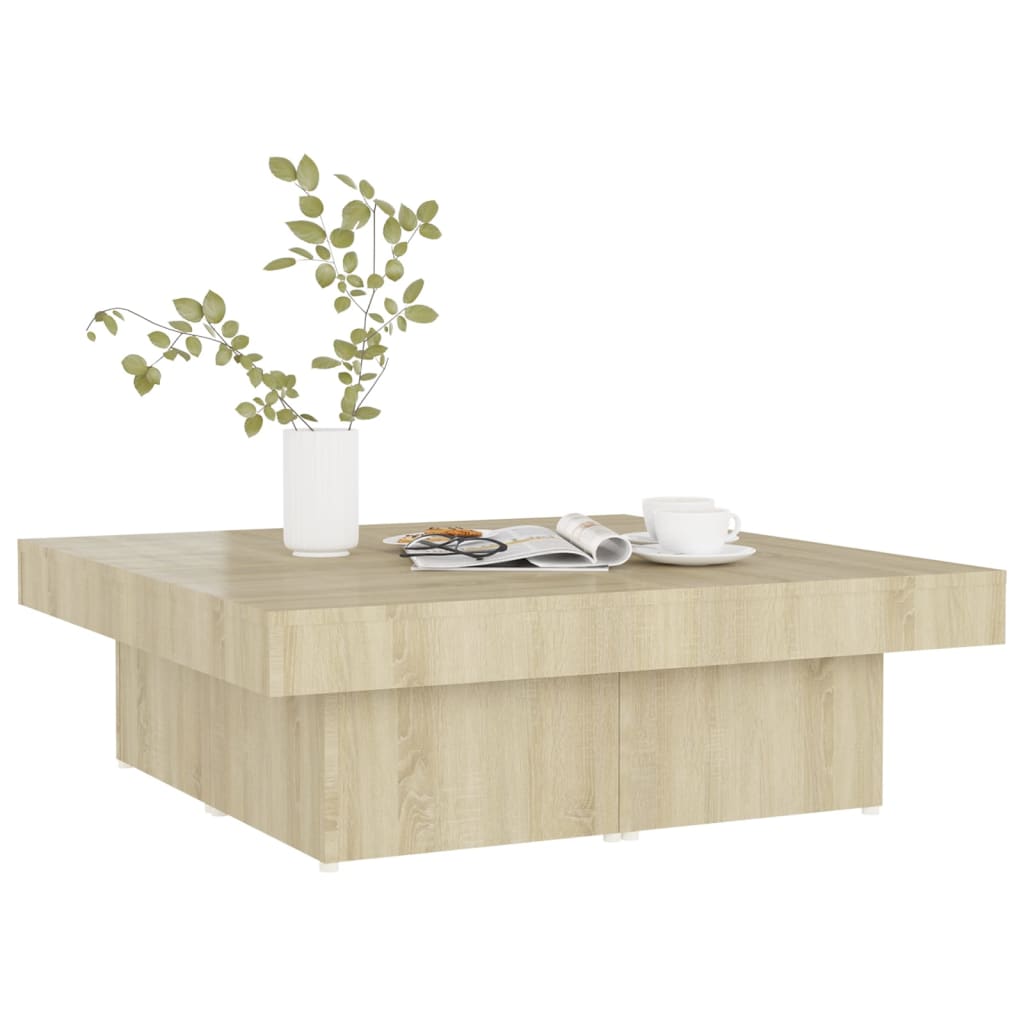 Tavolino da Salotto Rovere Sonoma 90x90x28 cm Legno Multistrato