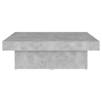 Tavolino da Salotto Grigio Cemento 90x90x28cm Legno Multistrato | homemem39