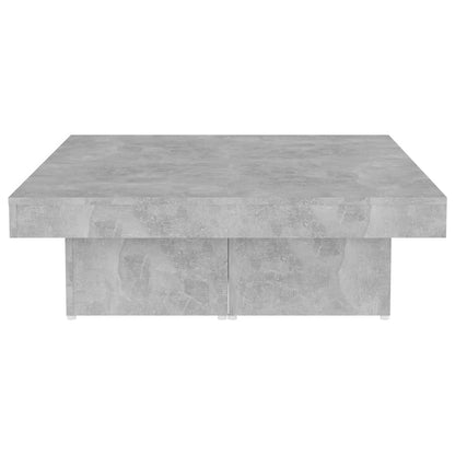 Tavolino da Salotto Grigio Cemento 90x90x28cm Legno Multistrato | homemem39