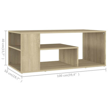 Tavolino da Salotto 100x50x40cm legno multistrato
