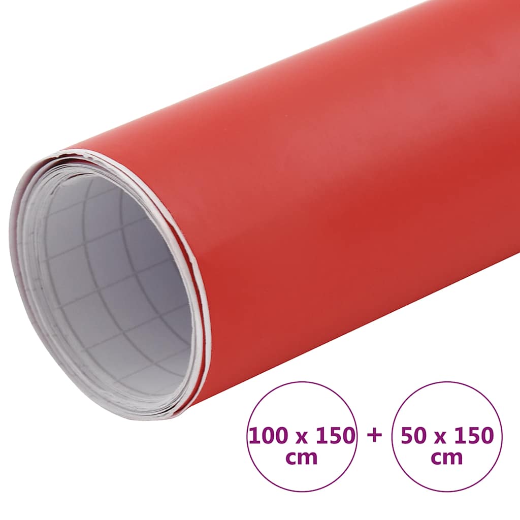 Pellicole per Auto 2pz Rosso Opaco 100x150cm + 50x150cm | homemem39