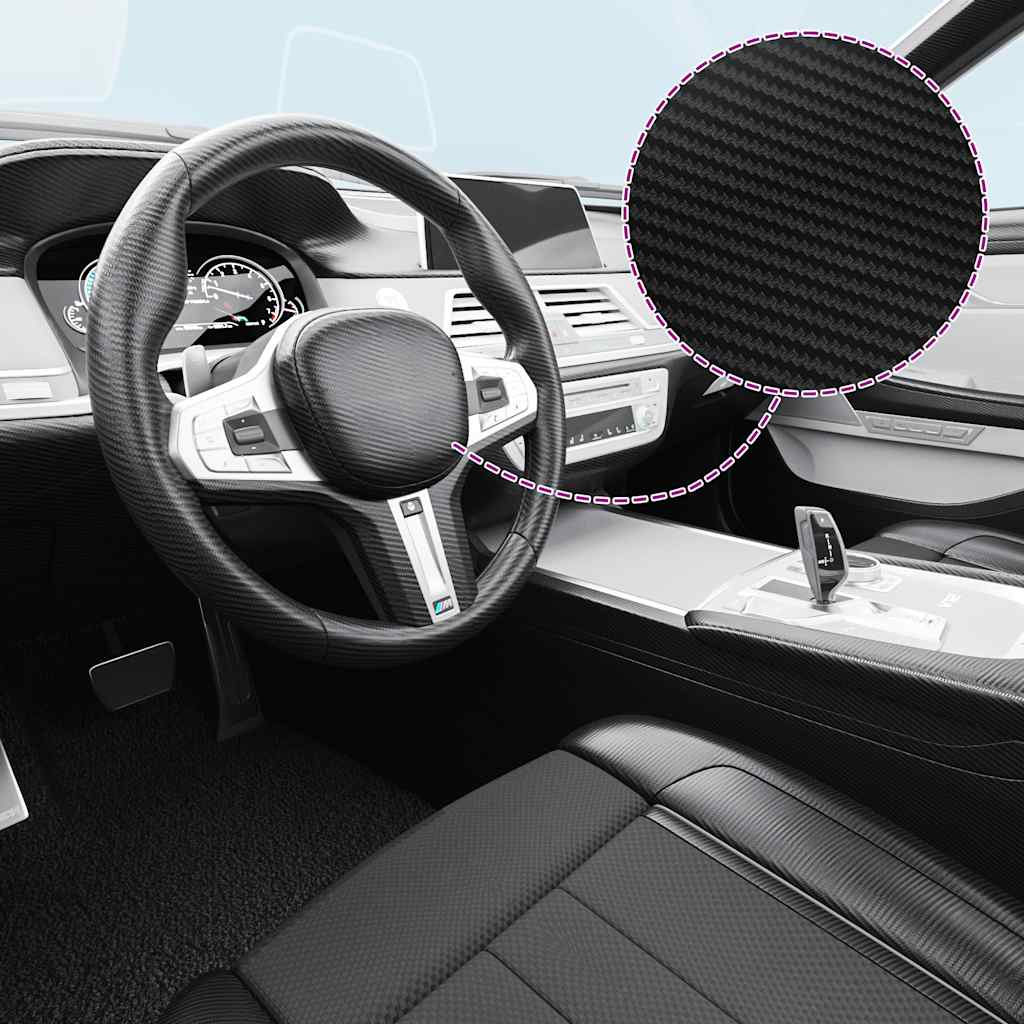 Pellicola per Auto 3D Nera 100x150 cm | homemem39