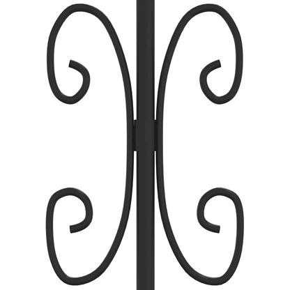 Cancello per recinzione KAMPEN con punta a lancia Nero 103x75 cm in acciaio | homemem39