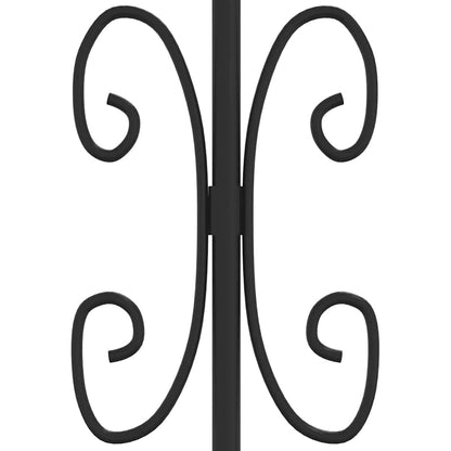 Cancello per recinzione KAMPEN con punta a lancia Nero 302x78 cm in acciaio | homemem39
