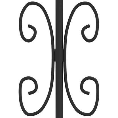 Cancello per recinzione KAMPEN con punta a lancia Nero 394,5x78 cm in acciaio | homemem39