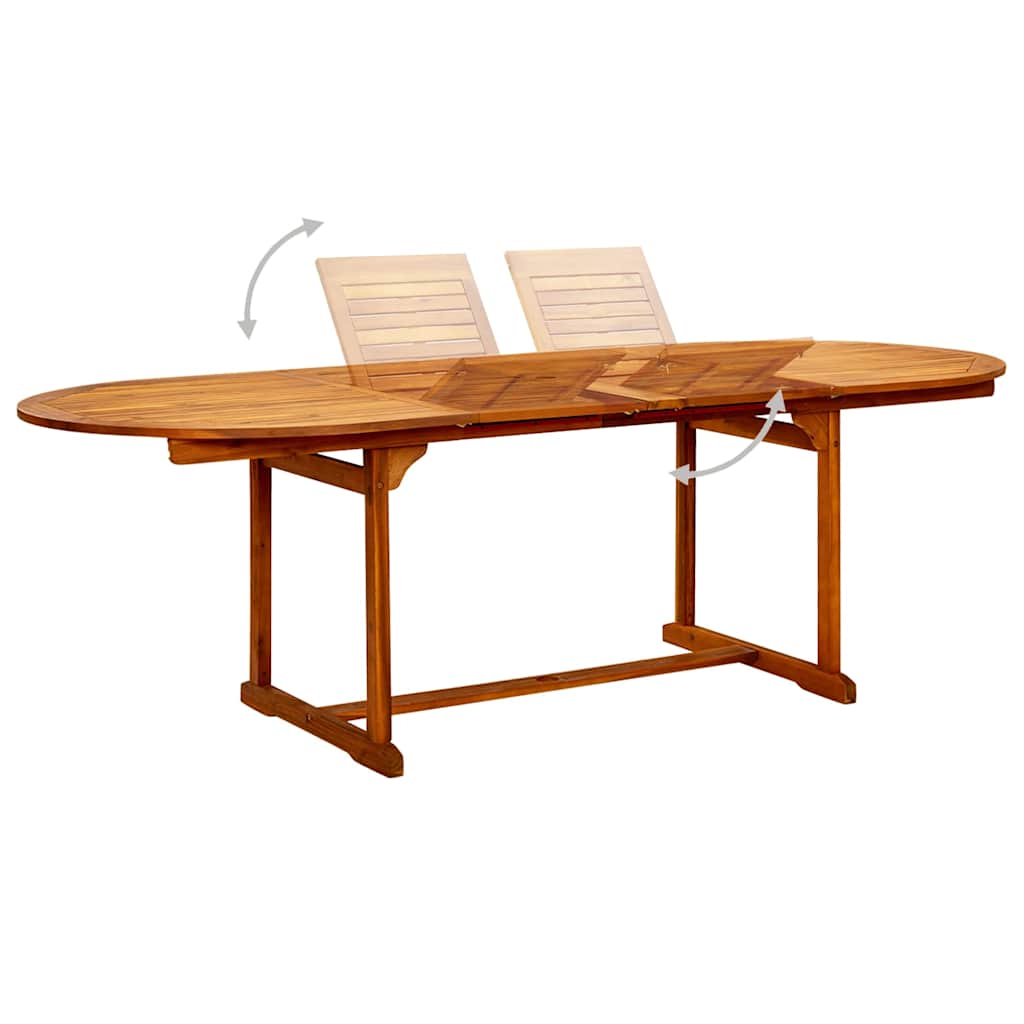 Set Mobili da Pranzo per Giardino 9 pz 160-240 cm
