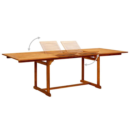 Set Mobili da Pranzo per Giardino 9 pz 160-240 cm