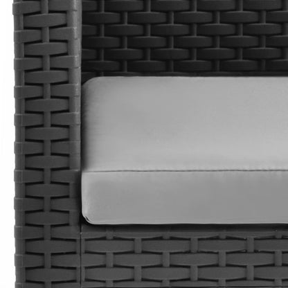 Sedie da Giardino con Cuscini 2 pz in Rattan PP Antracite - homemem39