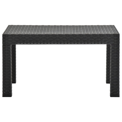 Set Divani da Giardino 2 pz con Cuscini in Rattan PP Antracite
