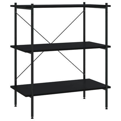 Scaffale con 3 Mensole Nero 80x40x92 cm | homemem39