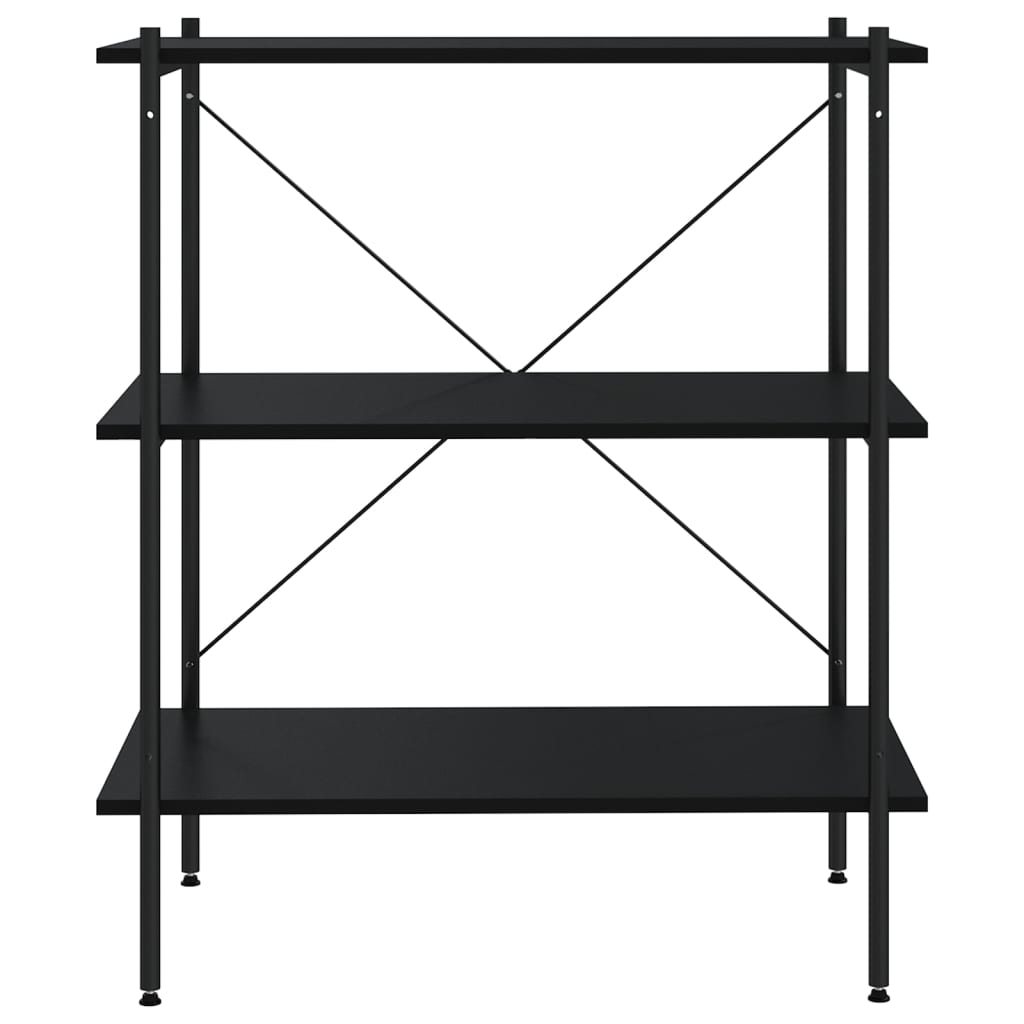 Scaffale con 3 Mensole Nero 80x40x92 cm | homemem39