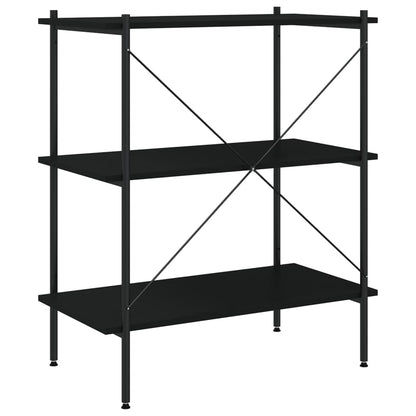 Scaffale con 3 Mensole Nero 80x40x92 cm | homemem39