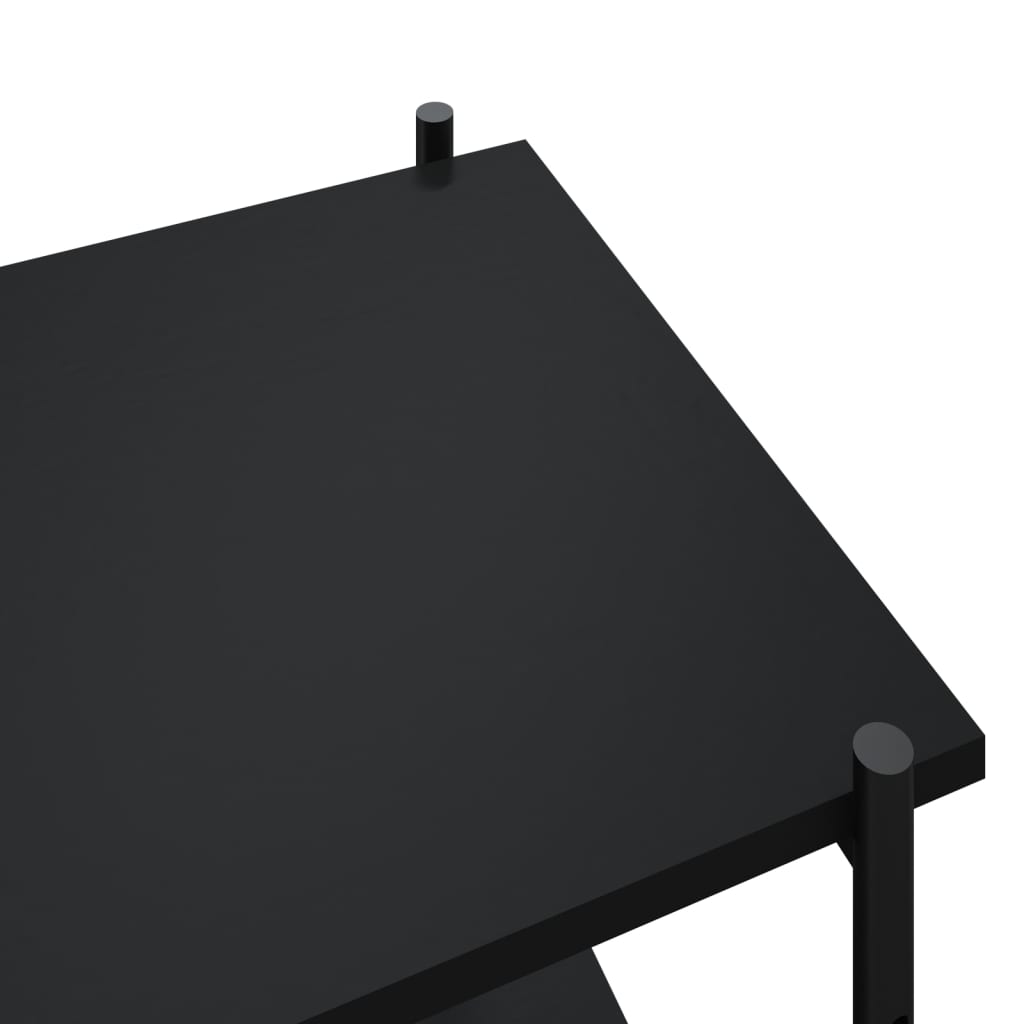Scaffale con 3 Mensole Nero 80x40x92 cm | homemem39
