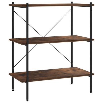 Scaffale con 3 Mensole Nero e Naturale 80x40x92 cm | homemem39
