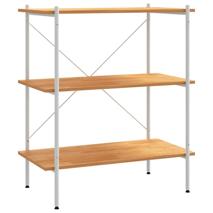 Scaffale con 3 Mensole Bianco e Rovere 80x40x92 cm | homemem39