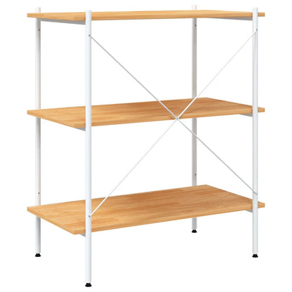 Scaffale con 3 Mensole Bianco e Rovere 80x40x92 cm | homemem39